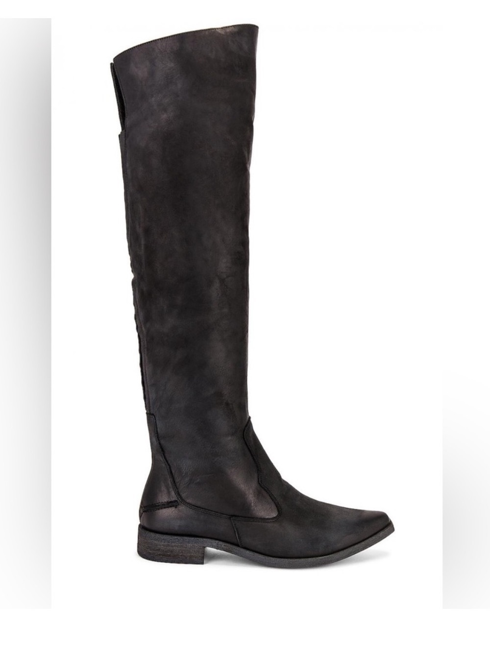 Free People Brenna Over the Knee Riding Boots Black 36 Rodeo Western Cowgirl